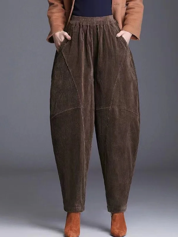 

Женские вельветовые брюки, весенне-осенние свободные брюки Harlan с тонкой высокой талией, корейская версия, полиэфирное волокно