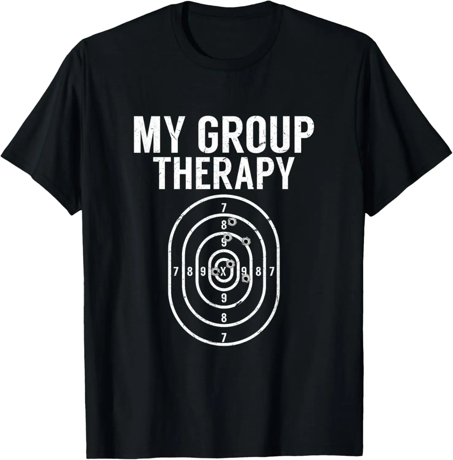 Gun Owner Group Therapy Gift Funny Shooting Range Target T-Shirt