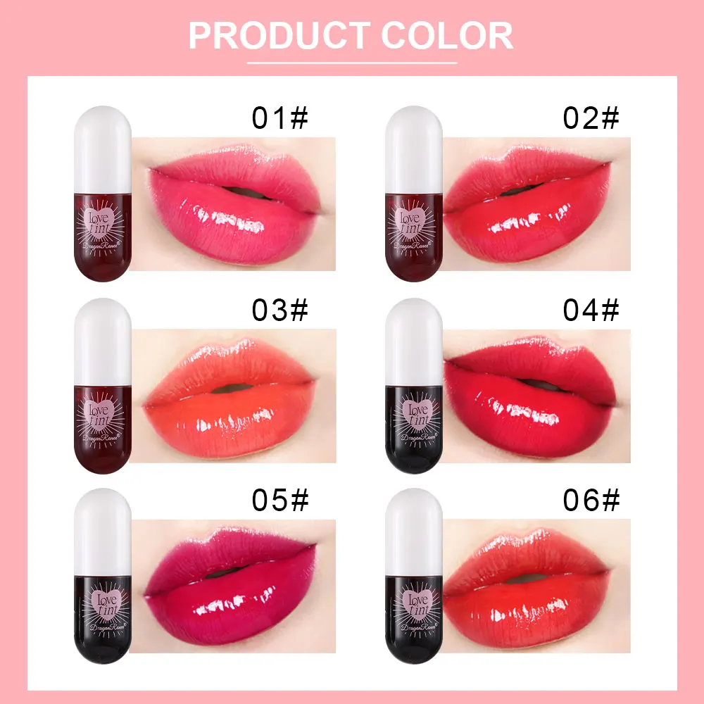 Mirror Lipstick, Water-Dyed Lip Liquid, Lip Glaze, Water-Glossy Mirror Glass Lipstick, Long-Lasting, Not Easy to Stick to the Cup, Lip Glaze, Light