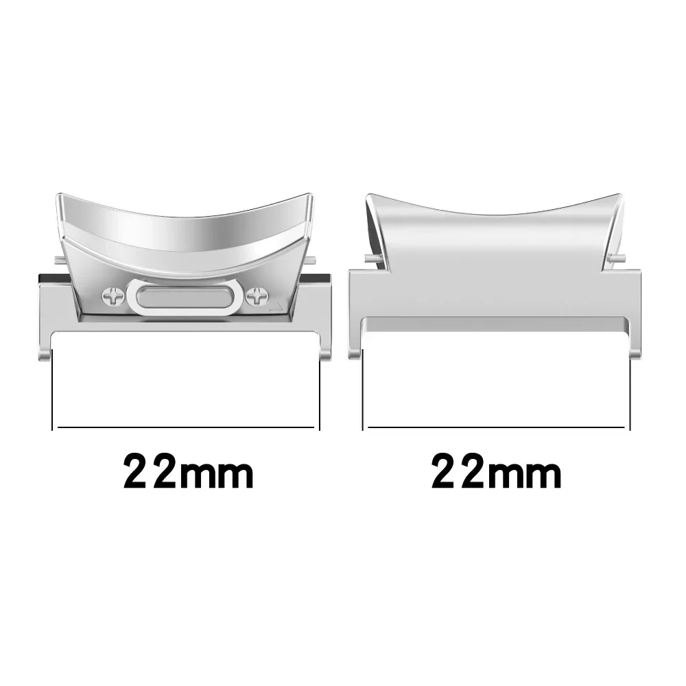 1Pair Adapter For Samsung Galaxy watch7/6/5/4/FE Watchband Strap Stainless Steel Connector Bracelet Metal Connection Adapter