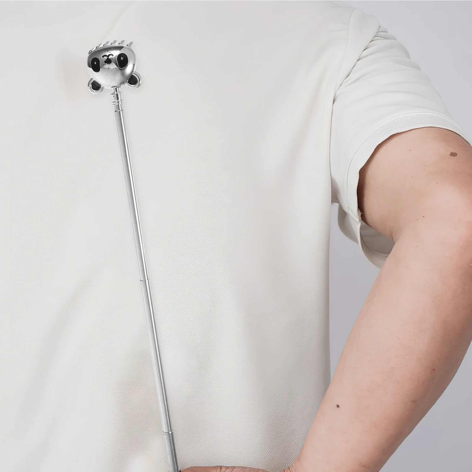 

Panda Back Scratcher Stainless Steel Extendable Telescopic Itch Relief Tool Portable Massage Device For Home Use Elderly