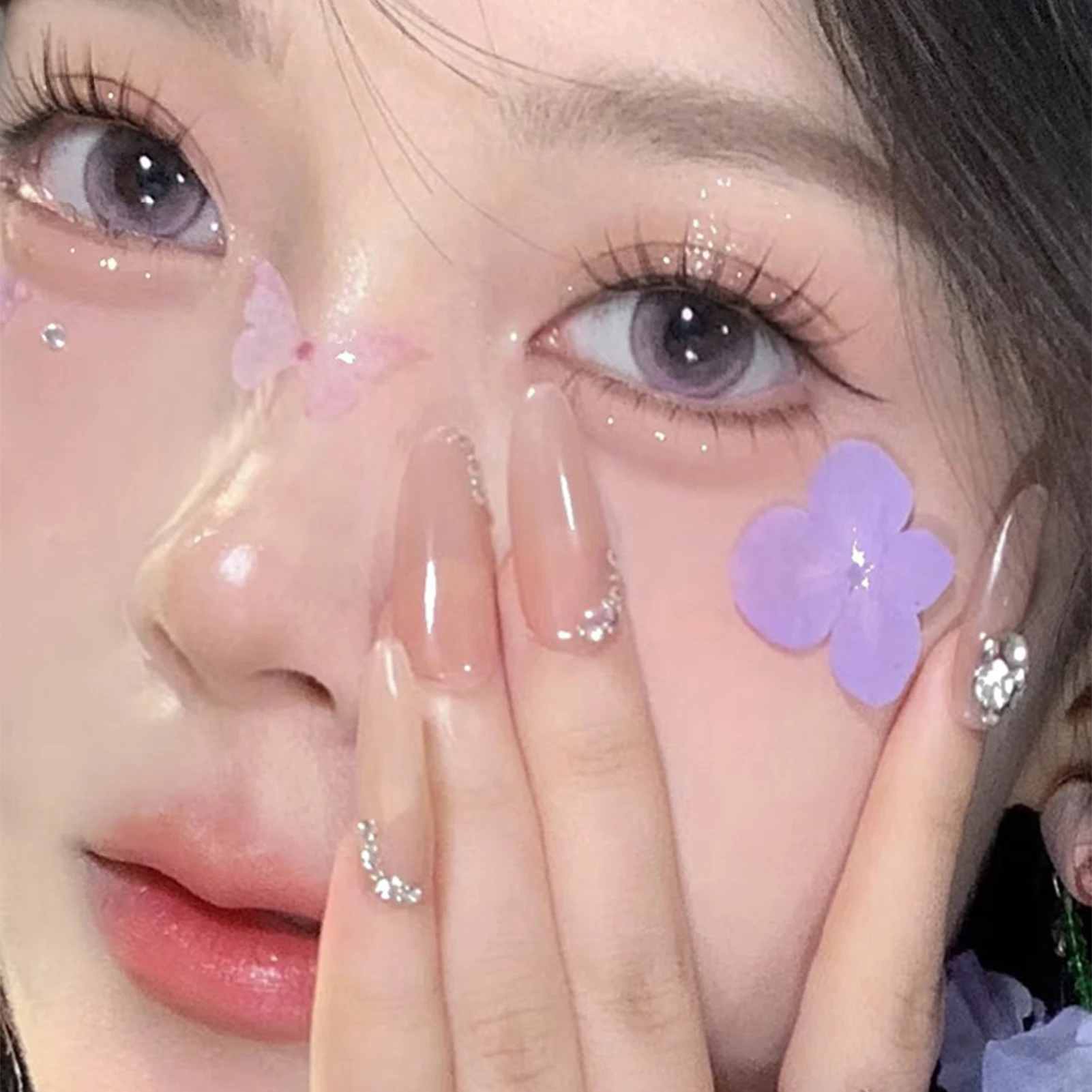 5 Par Sztucznych Rzęs w Stylu Tajskim 0.05mm Czarne 5-8mm Mieszane Kręcenie C z Cienkim Przezroczystym Paskiem Naturalny Wygląd