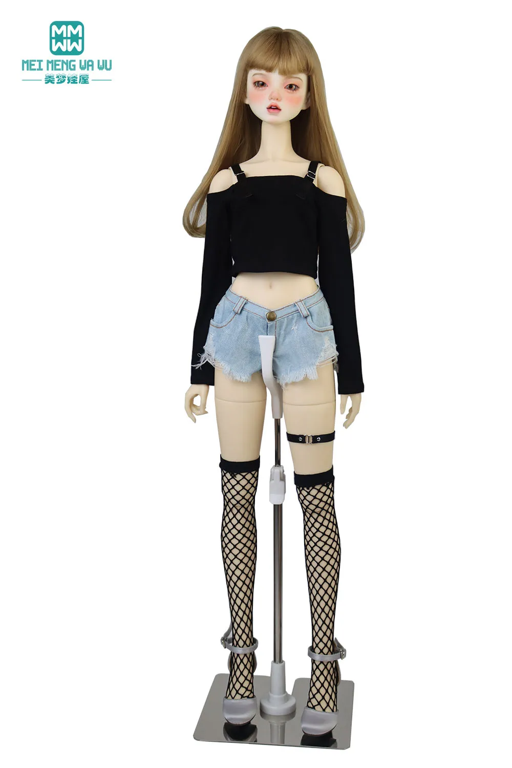 Fits 1/4 1/3 DD SD MSD Toy Joint Smart Doll Fashionable Suspender T-Shirts, Jeans Gift
