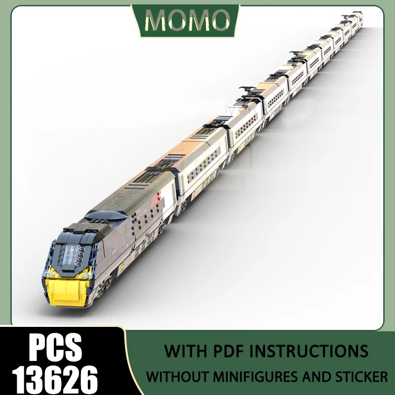 

Railway Train Model Moc Building Blocks West Coast Liveaboard Model Technology Brick Assembly Construction DIY Toys Gifts