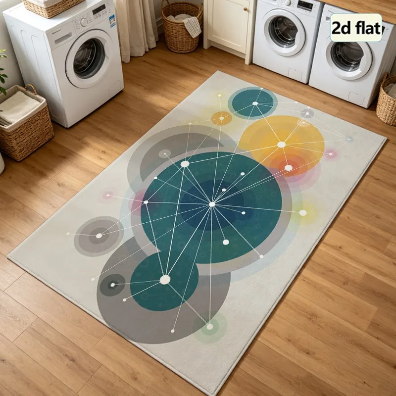 1 Piece Abstract Modern Geometric Network Pattern Carpet, Soft and Comfortable, All Seasons, lightweight and Easy to Maintain, Home Decor, Living Room Decor, Bedroom Decor, Office Decor, Winter, Autumn