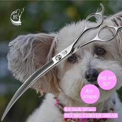 Crane Big Curved Scissors 50° 7.5/8inch Pet Dog Grooming Scissors Big Size Pets Hair Super Curved Shears ножницы tijeras tesoura