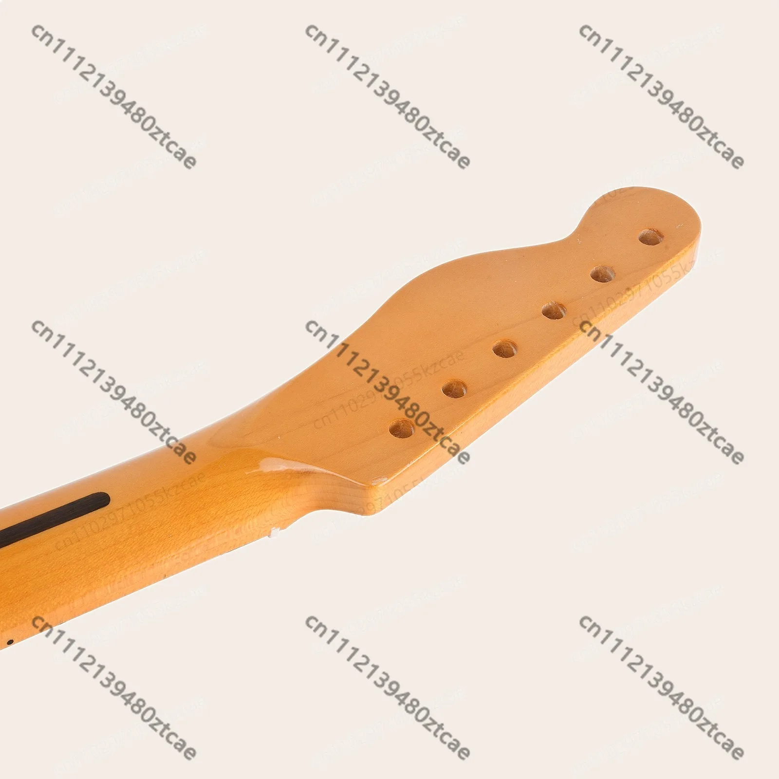 22 Fret Electric Guitar Neck Canadian Maple Telecaster Style Bright Yellow Finish for TL Midline Body Replacement