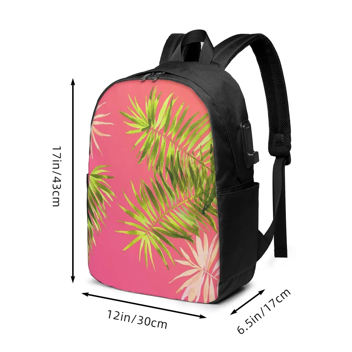 Tropical Palm Leaves Foliage Backpack Travel Notebook Bag Computer College Student School Bag Laptop Shoulder Bags for Men Women