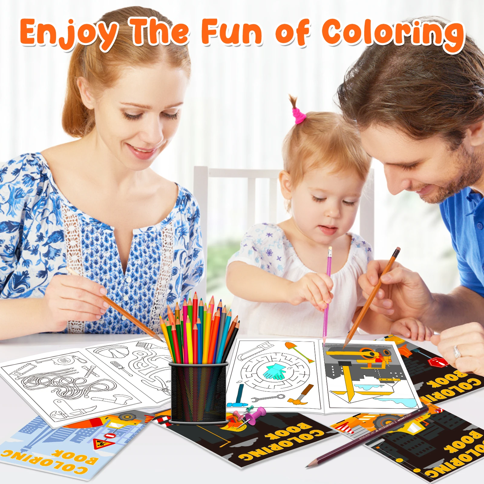 24 Pack Construction Trucks Coloring Book Bulk Construction Birthday Party Favors Small Coloring Book For Kids Including Dump Tr