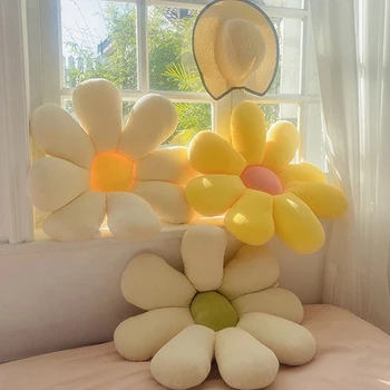 해바라기 베개 작은 데이지 쿠션 꽃잎, 귀여운 생일 선물, 홈 장식, 침실 사무용품, 6 가지 스타일, 40cm