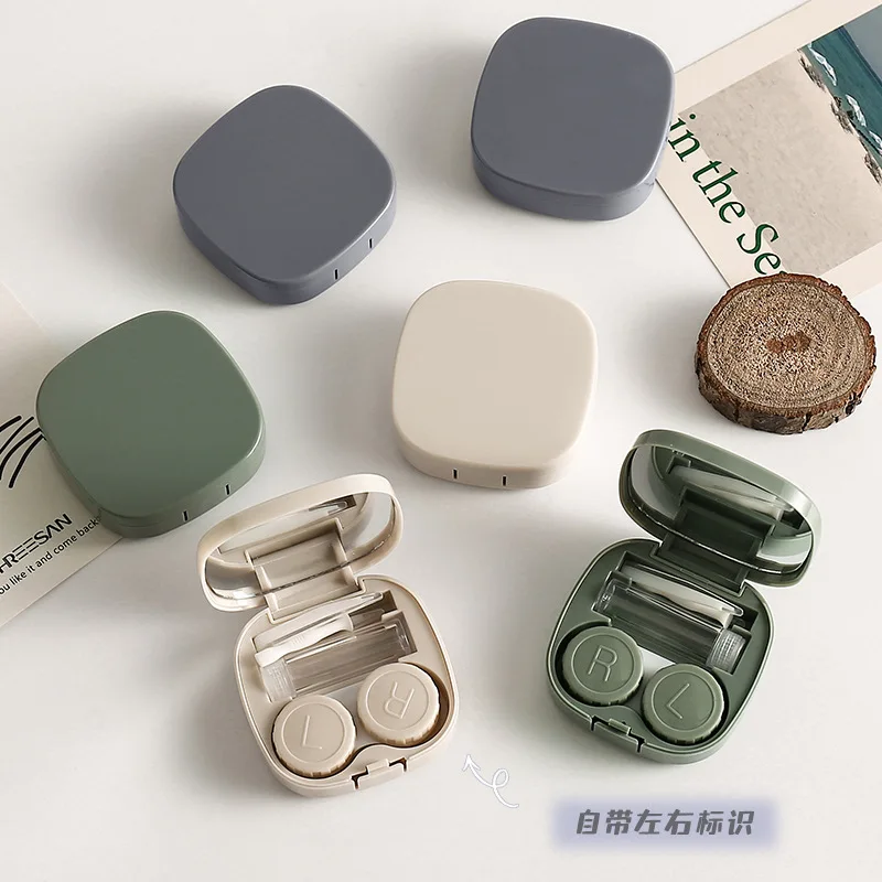 

Твердый ящик для хранения контактных линз, элегантный контейнер для линз, женский высококачественный чехол для линз для контактных линз, мужской портативный дорожный набор