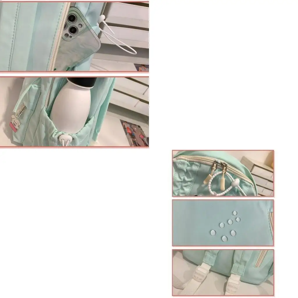 

652F Lovely Bows Backpack Student School Backpack Large Capacity Travel Backpack Water Resistant Backpack for Daily College