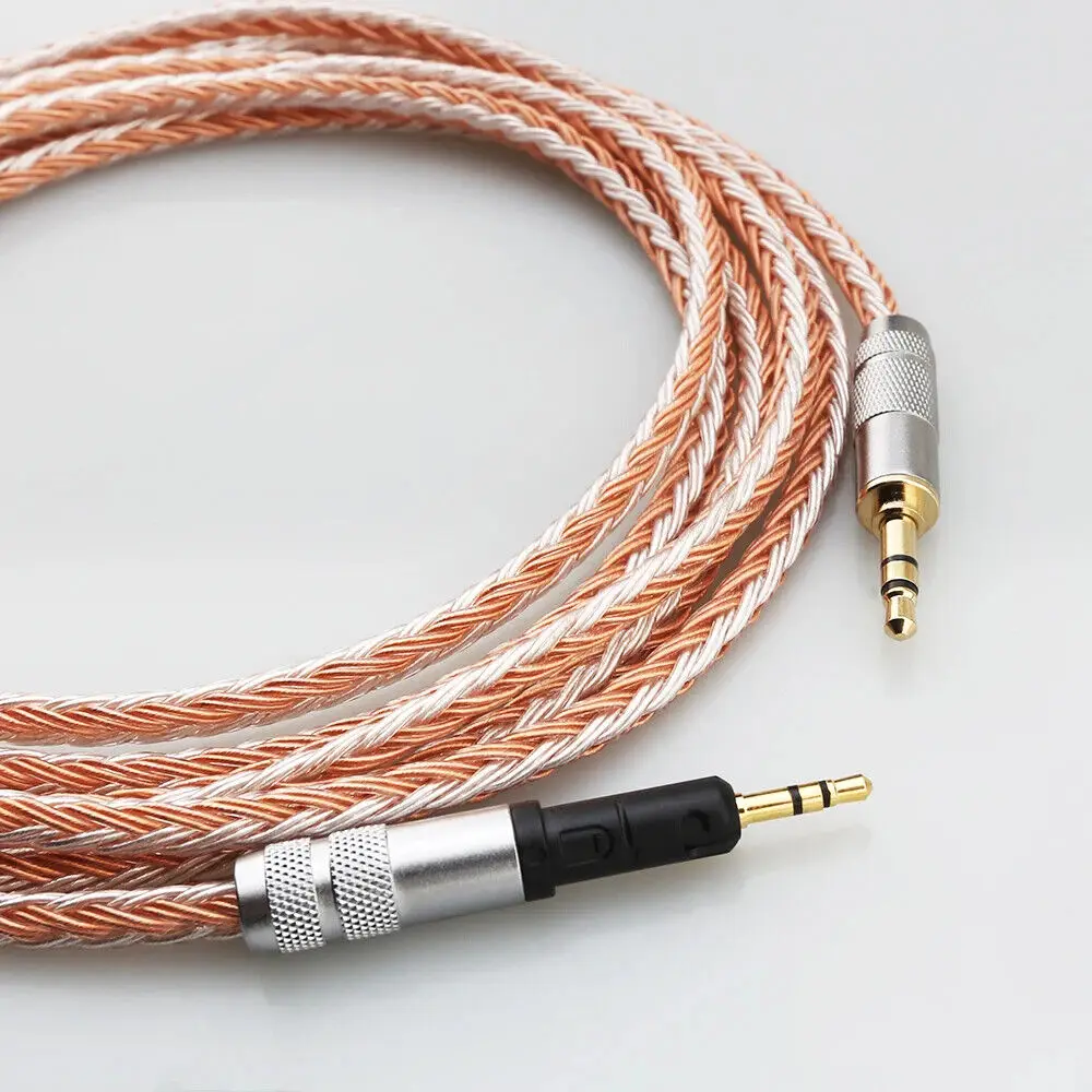 HiFi 2.5 ミリメートル/3.5 ミリメートル/4.4 ミリメートル XLR 8 コア OCC シルバーメッキイヤホンケーブルゼンハイザー HD598 HD559 hd569 hd579 hd599 hd558 hd518