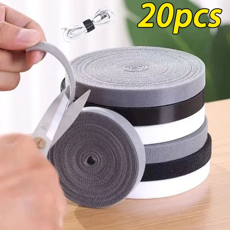 5M Hook and Loop Fastener Cable Organizer Cable Ties Wire Winder Keeper USB Cables Management Protector Earphone Mouse Cord Ties gallery 3