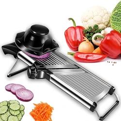 Multi Functional Stainless Steel Vegetable Slicer Slicer Potato And Cucumber Shred Remover Shredded Sliced Diced Kitchen Tool