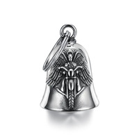 Fashion Angel Wings Motorcycle Bell Pendant Punk Rock Men\\\\\\\\'s Riding Party Amulet Exorcism Jewelry