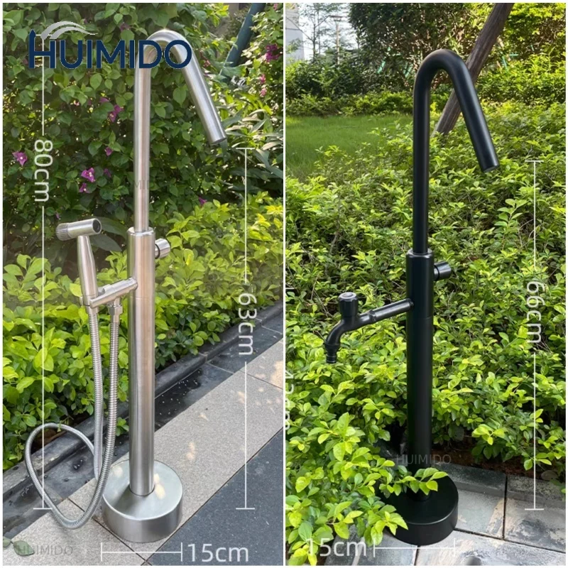 Floor Standing Garden Outdoor Faucet Courtyard Antifreeze Column Water Tap Swimming Poolside Beach Villa Hotel Shower Faucet