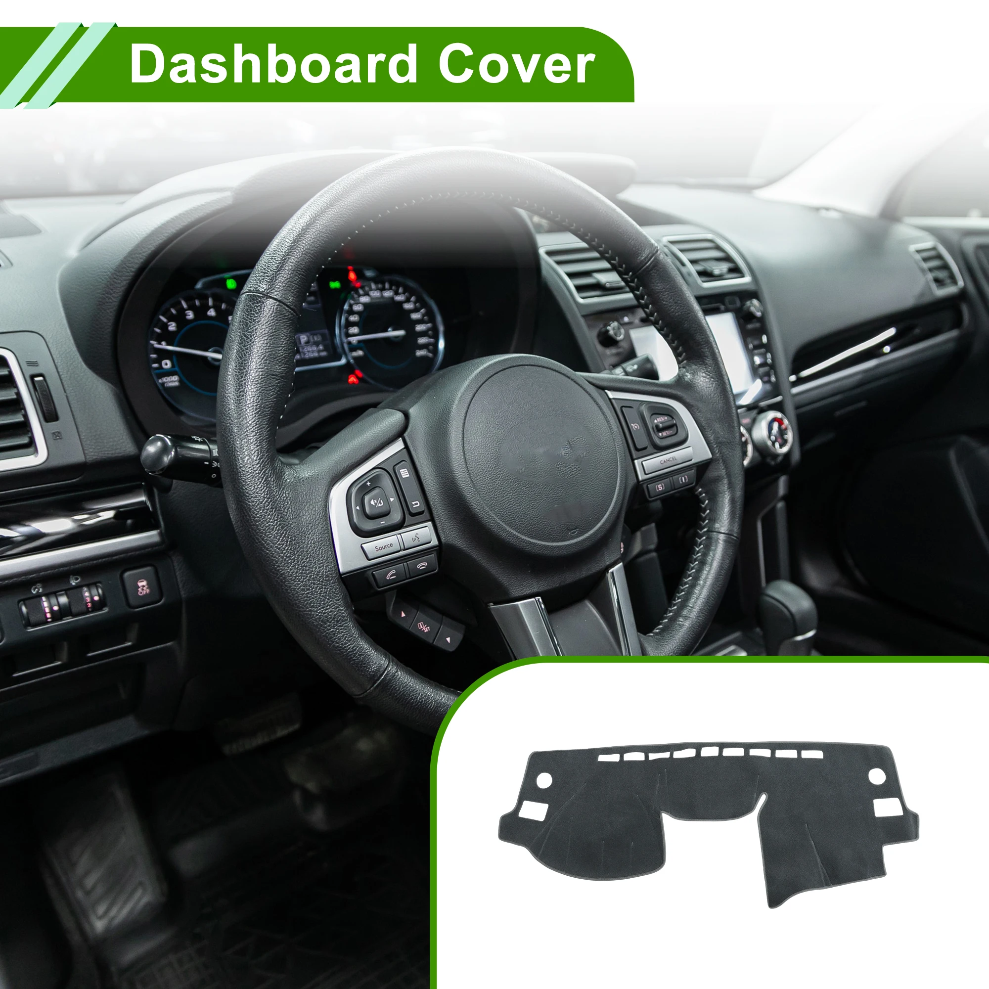 

Чехол на приборную панель UXCELL для Subaru Forester 2014-2018, полиэстер, серый, 1 шт.