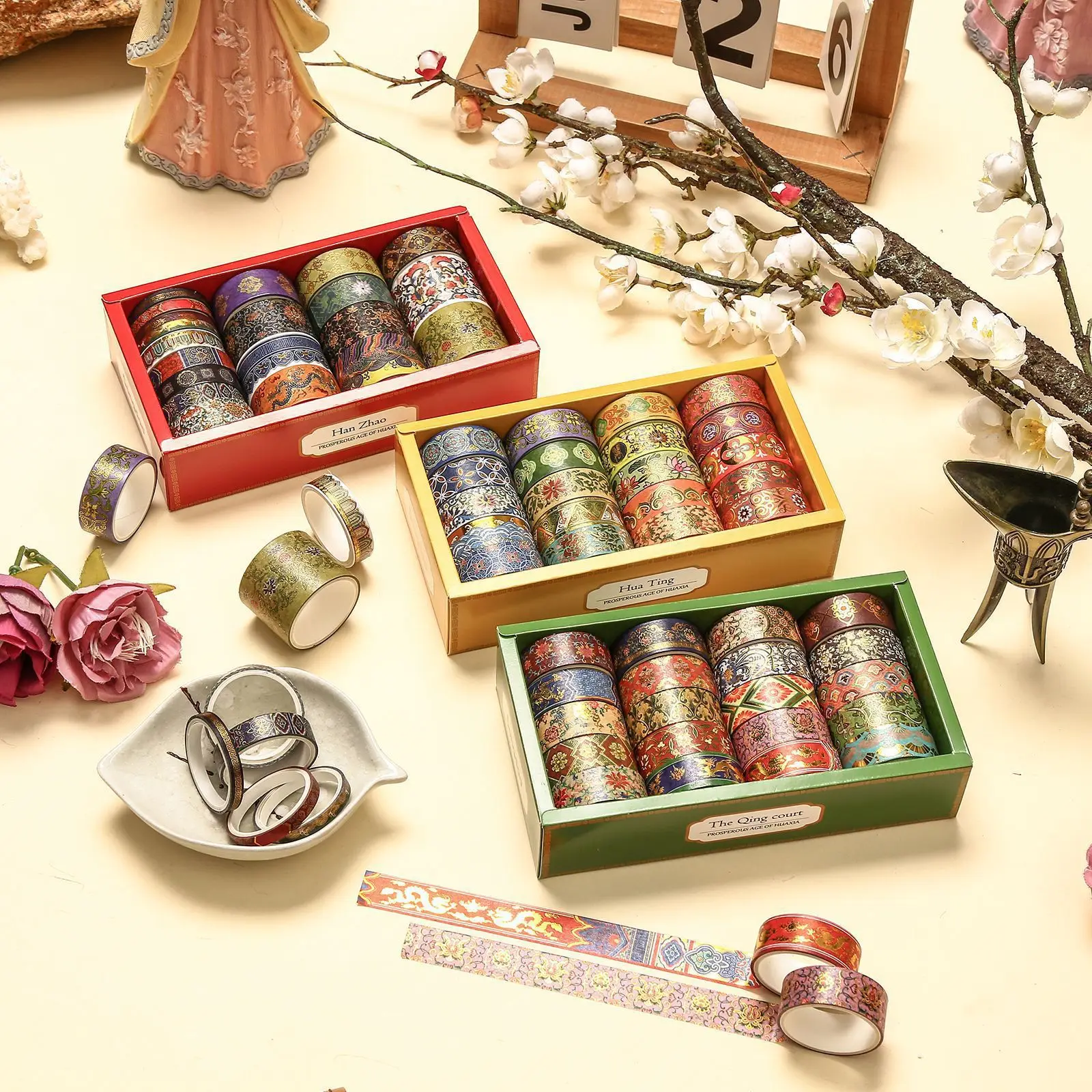 

Chinese Elements Series Washi Tape Set Diy Notebook Decorative Tape Exquisite Holiday Gift For Friends Tape Wholesale