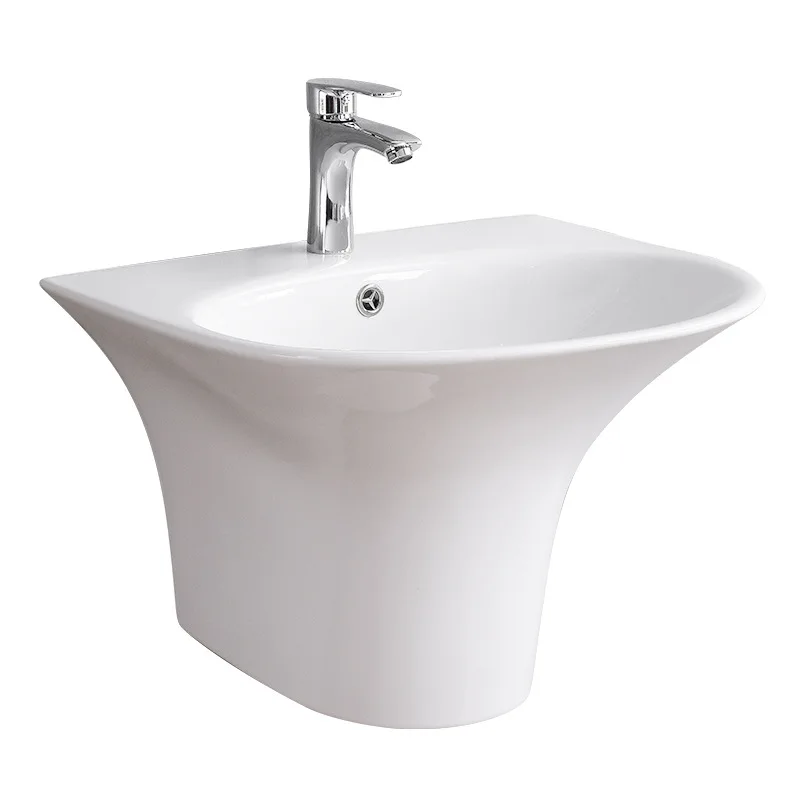 

Washbasin wall-mounted small apartment washbasin simple integrated ceramic washbasin hanging basin
