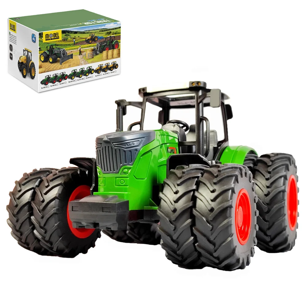 Tractor Toy, Realistic Farm Vehicle Toy Push and Go Truck Car Tractor Toy Gift for Kids 3+ Boys Ages 3 and up Years Old