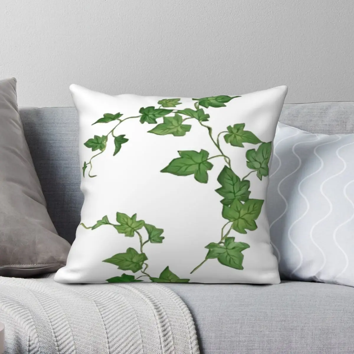 POISON IVY Square Pillowcase Polyester Linen Velvet Creative Zip Decorative Throw Pillow Case Room Cushion Cover 45x45