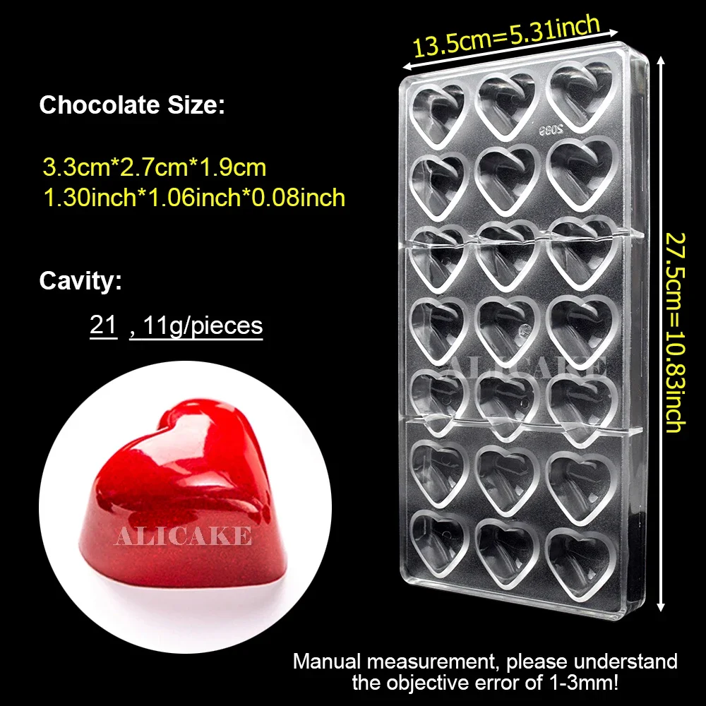 Chocolate Mold Polycarbonate Heart Sphere Shape Multiple Styles Chocolate Bonbons Candy Mould Confectionery Baker Pastry Tools