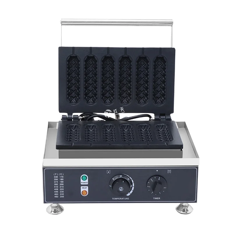 Commercial desktop snack equipment Double-sided electric heating constant temperature six-grid crispy scone machine