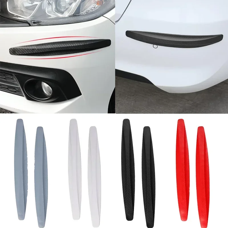 2Pcs Universal Car Bumper Guard Protector Strips Waterproof Rubber Protectors Cars Corner Bumpers Sticker Auto Accessories