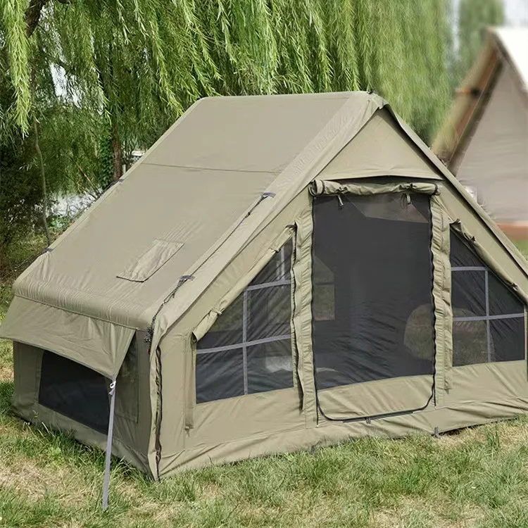 Newest Green Inflatable Tents Outdoor Camping Air Tent With Flysheet