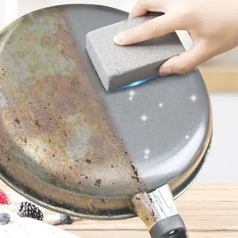 바베큐 청소 벽돌, 바베큐 그릴 청소 브러시, 그릴 팬, 고온 내성 경석, 야외 여행 청소 도구
