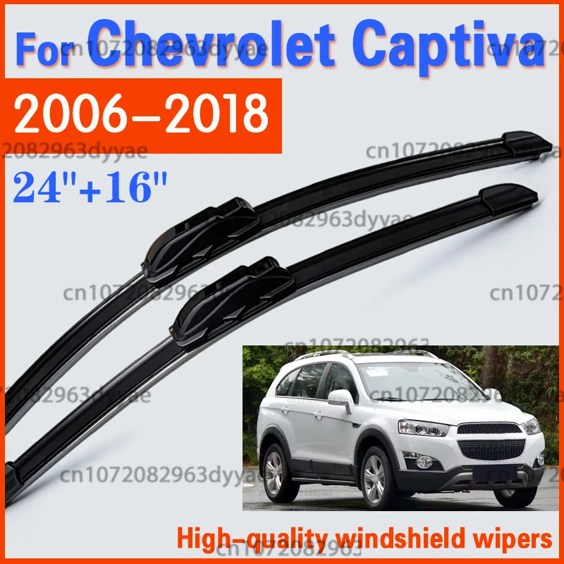 Für Chevrolet Captiva 2006-2018 Frontscheibenwischerblätter Zubehör 2 Stück Windschutzscheibenblätter 2007 2010 2014 2015 2016 2017