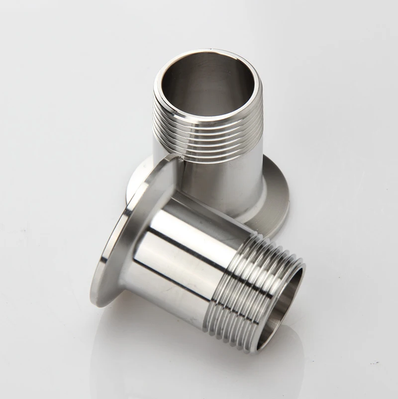 Stainless Steel Male And Female Threaded Connectors Tri Clamp 50.5mm 64mm Flange Connection 1/4” 3/8” 1/2\