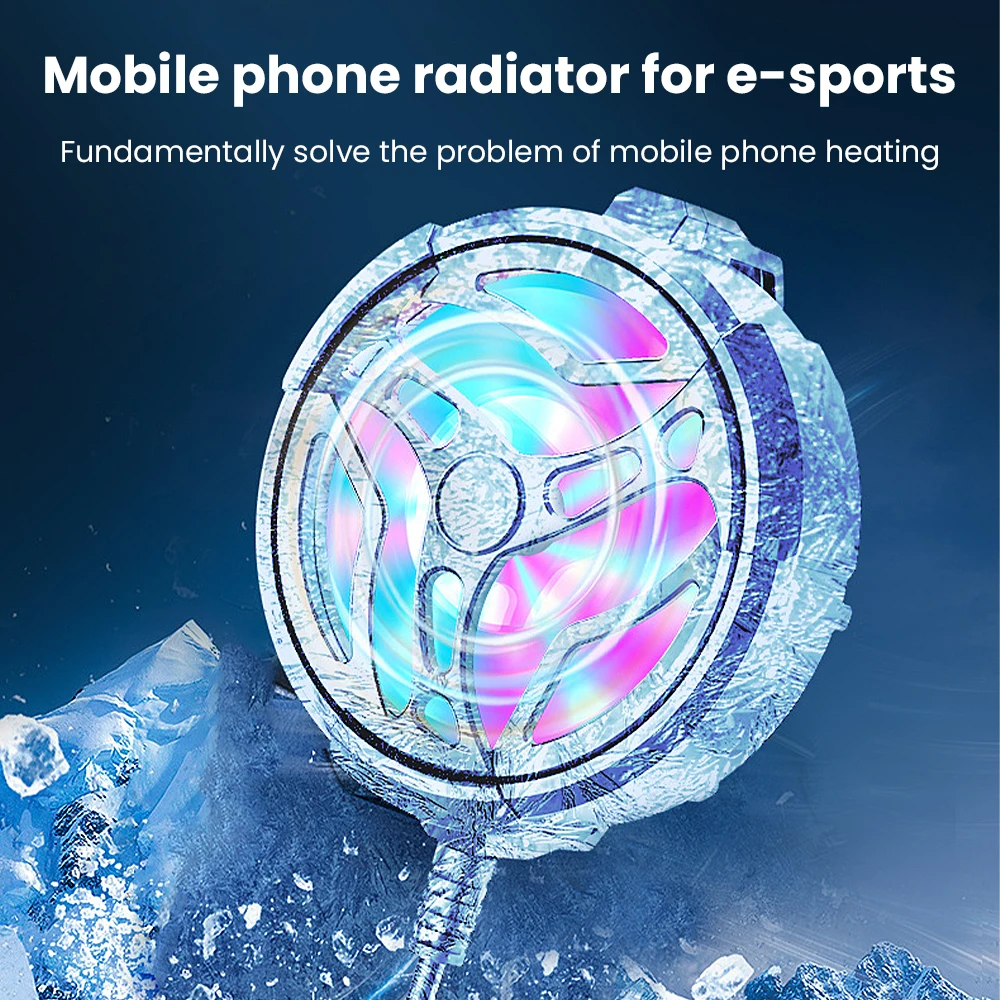 Universal RGB Mini โทรศัพท์พัดลมระบายความร้อน USB หม้อน้ํา Turbo Hurricane เกม Cooler เครื่องมือสําหรับ iPhone Samsung Xiaomi Redmi Huawei Nova