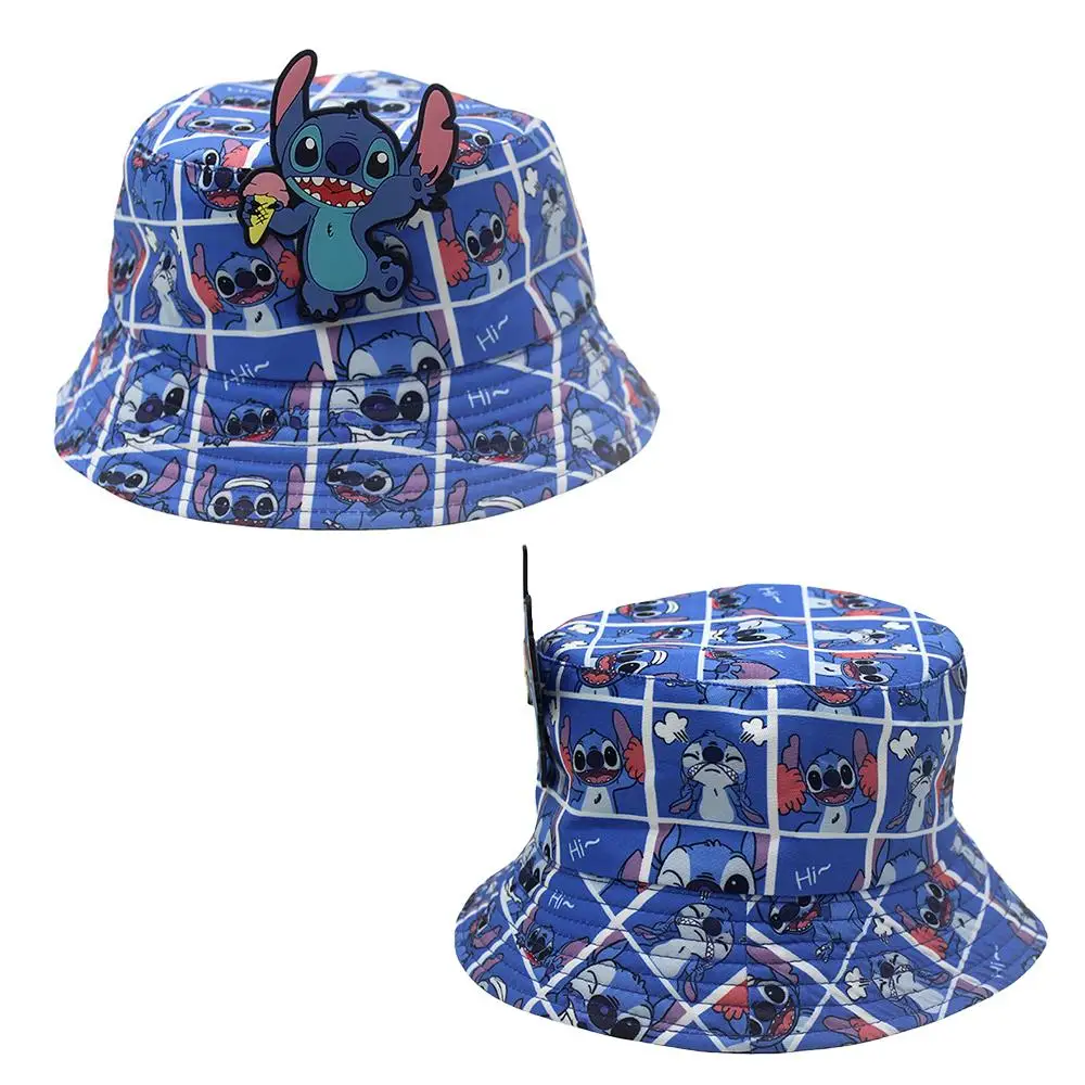 Stich Eimer Hut Sommer Cartoon Cosplay Hut Kind Erwachsene Outdoor Sport Sonnencreme Sonnenschirm Angeln Panama Kappe Halloween Kopfbedeckungen