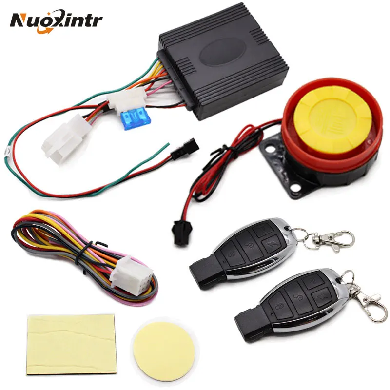 12V Motorcycle  Anti-theft Horn Motocross Security Alarm System Bike Remote Control Engine Start Keyless Entry