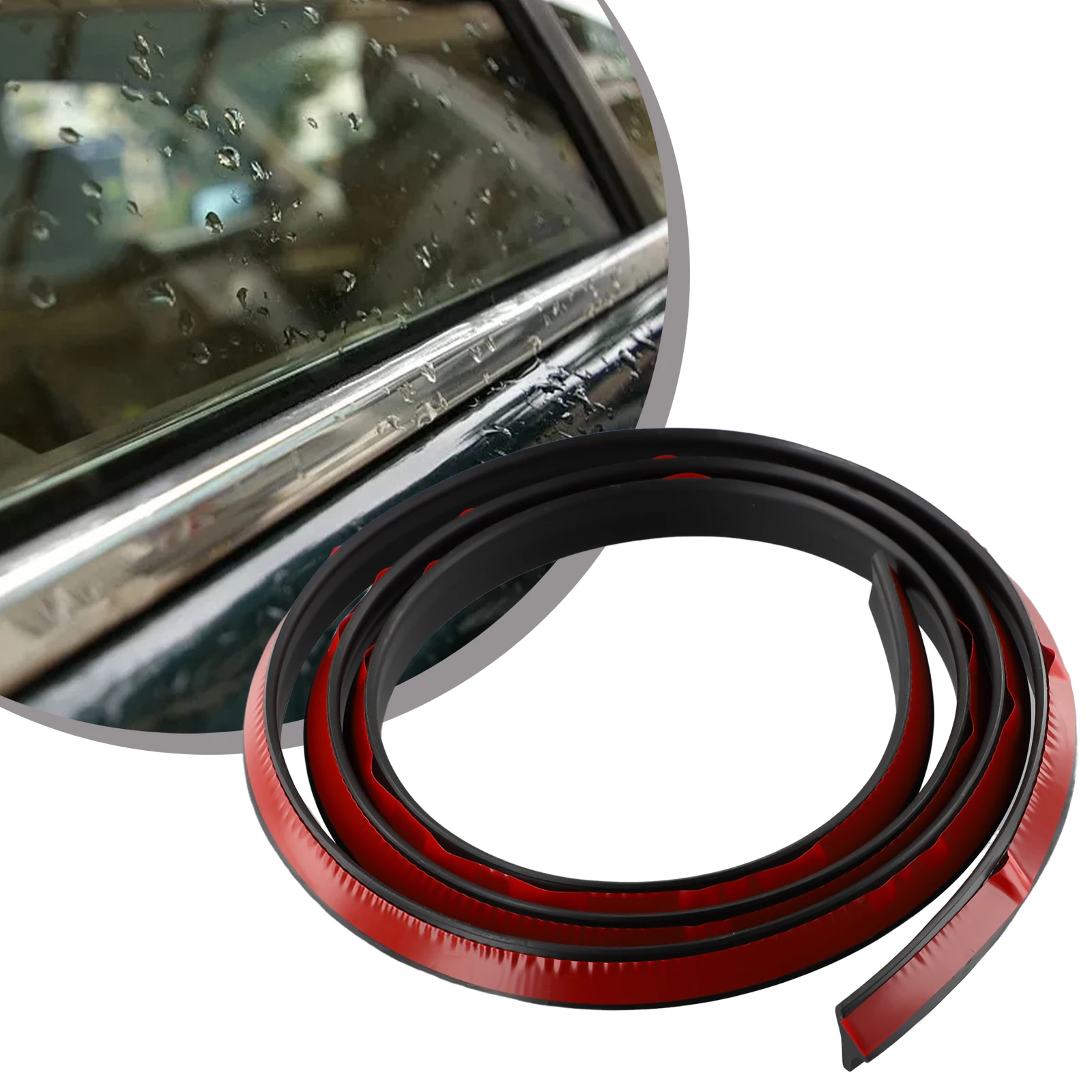 1 8M Rubber Car Windshield Seal Strip Wind Deflector Trim Solve Aging Practical Suitable for Plastic Panel Rubber Material