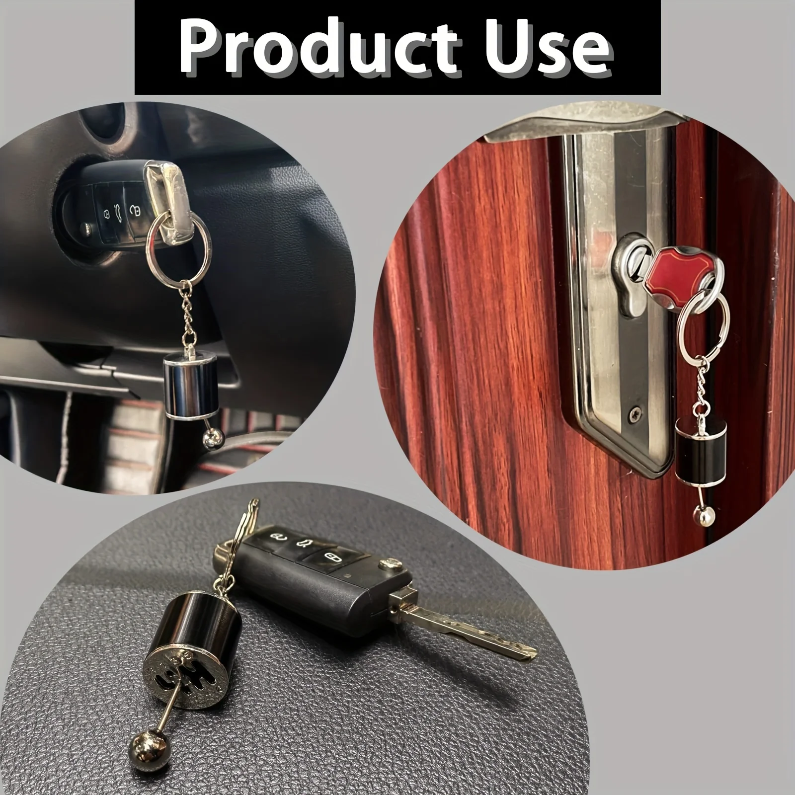 Gantungan kunci simulasi gigi transmisi manual mini, gadget dekompresi kreatif, liontin kunci personalisasi.