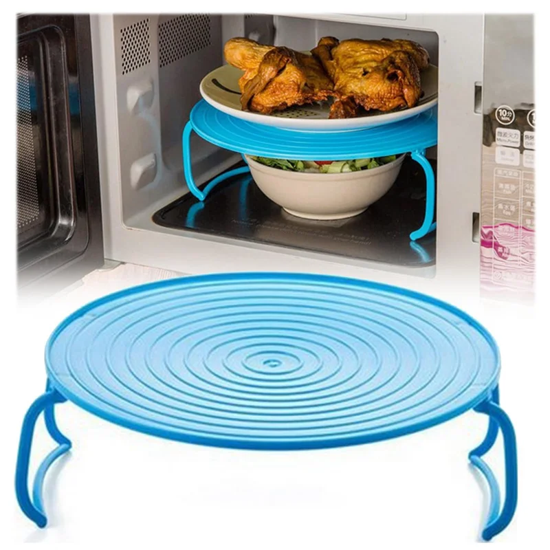 

6PCS Microwave Tray,Microwave Folding Tray With Handles,Microwave Heating Layered Tray With Foldable Handles-B51B