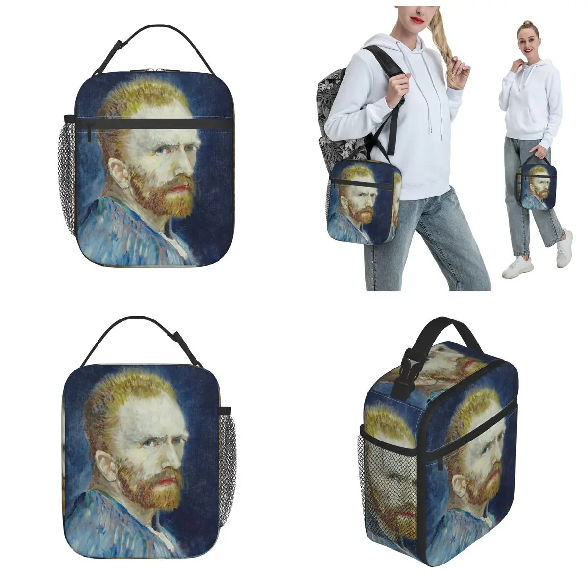 Vincent Van Gogh - Self Portrait Thermal Insulated Lunch Bags for Travel Portable Food Bag Thermal Cooler Food Box