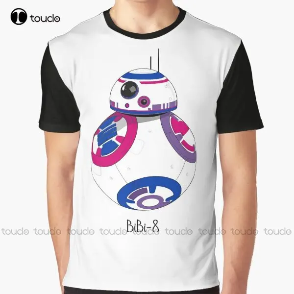 Bibi 8 Graphic Robots Bisexual Pride Bisexuality Bisexual Bi Pride Flag T-Shirt Funny Art Streetwear Cartoon Tee Christmas Gift