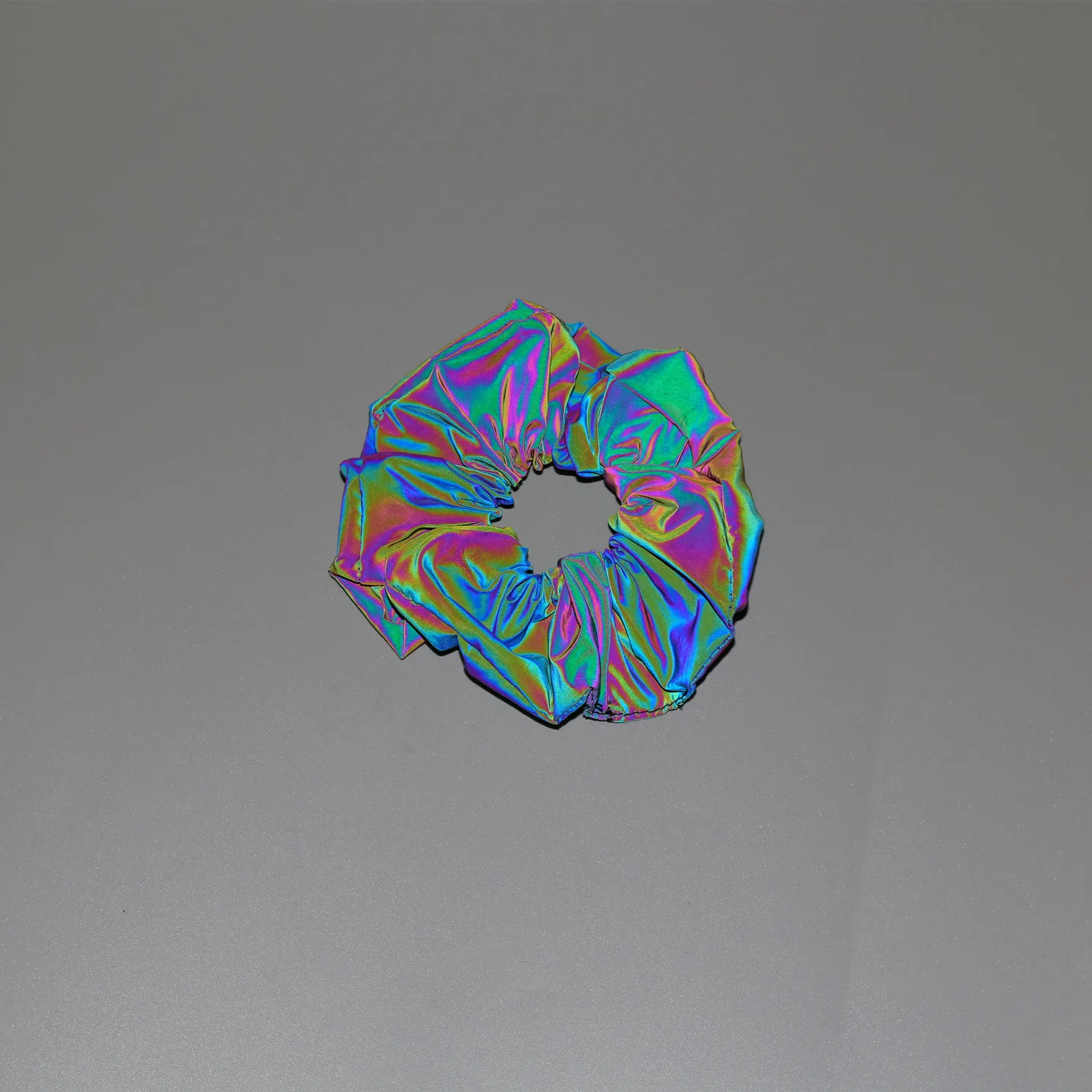 Ikat Rambut Scrunchie Reflektif Aksesoris Rambut Berkilau Wanita untuk Lari Malam Pesta Rave Ikat Rambut Elastis Penahan Kuncir Kuda