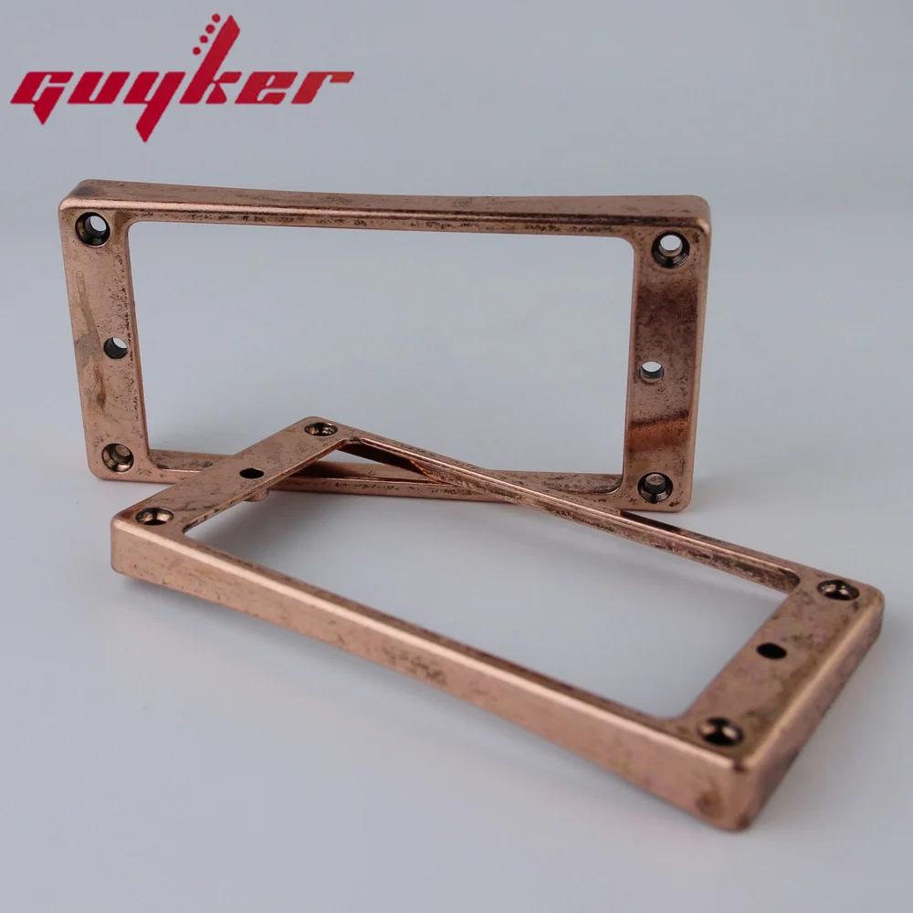 1 Set Bronze Color Humbucker Pickup Frames neck and bridge Pickup Mounting Ring Curved Tapered For LP Electric Guitar