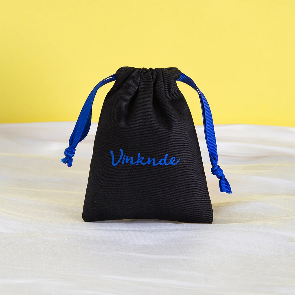 weikende Cotton Canvas Jewelry Gift Bags Drawstring 100 Pack 3