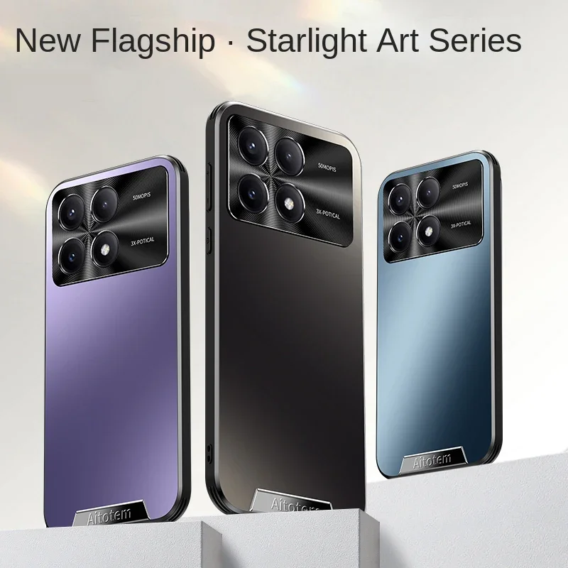 حافظة هاتف لوحة خلفية غير لامعة مضادة للسقوط لهاتف Poco F6 F5 Pro حافظة حماية للعدسات المعدنية مقاومة للصدمات من السيليكون الناعم #4