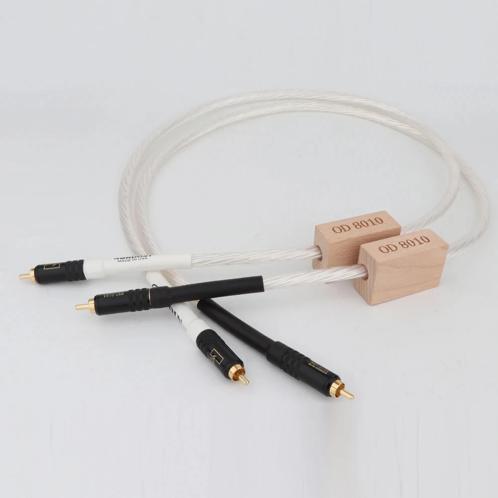 

Pair High Quality Odin Supreme Reference Interconnect RCA Audio Cable with Gold Plating RCA Male Connector Plug for Speaker