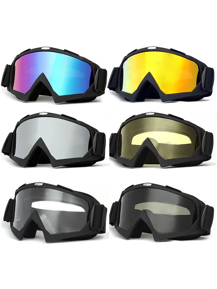 1pc Unisex Ski Goggles, Snowboard Snow Goggles, UV Protection Anti-fog Motorcycle Eyewe