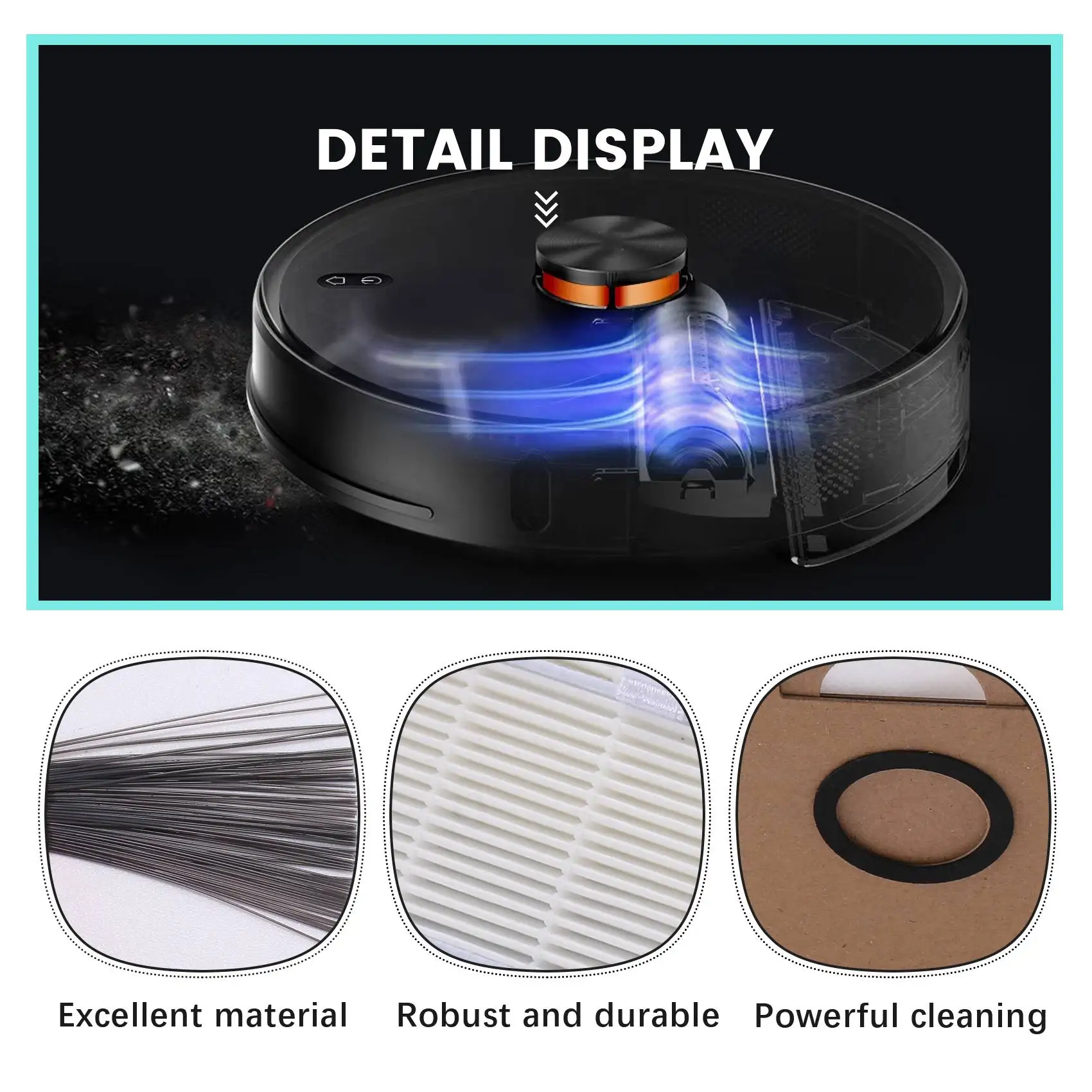 【PRICE REDUCT】For Xiaomi Lydsto R1 Vacuum Cleaner Accessories,Main Brush Roller Side Brush Hepa Filter Dust Bags Vacuum Cleaner