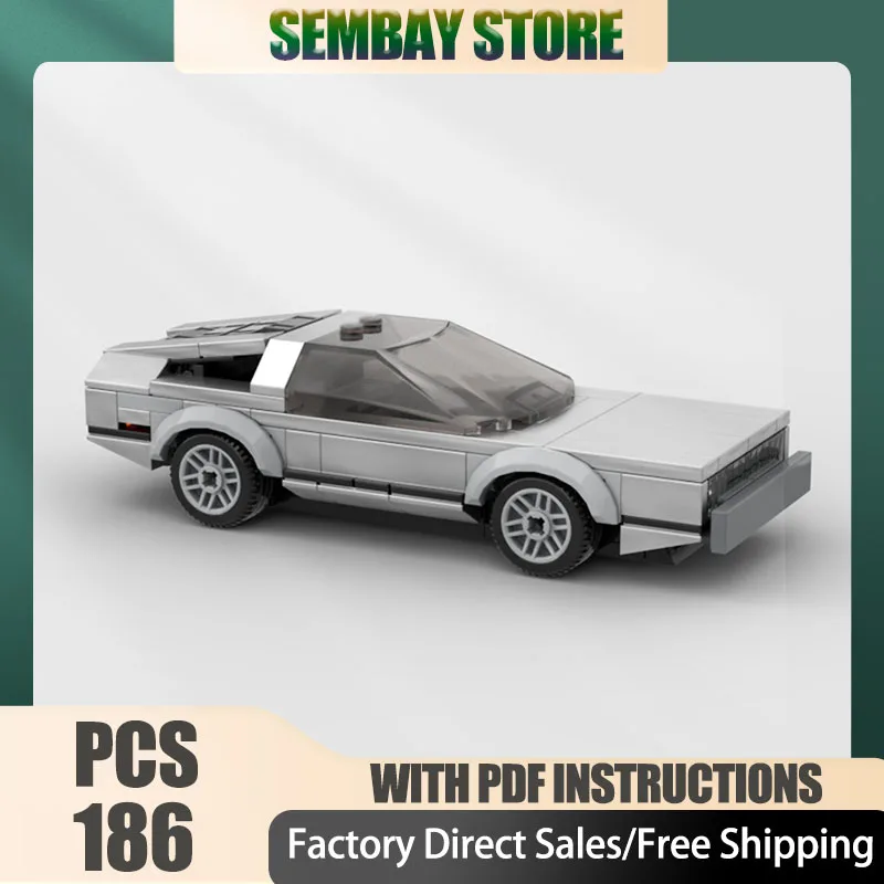 بطل سرعة السيارات Moc قوالب بناء وحدات بطل السباق DMC-12 كتل التكنولوجيا عيد الميلاد لتقوم بها بنفسك لعبة هدايا البناء #1