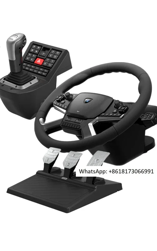 Force Feedback Truck Simulation Steering Wheel Controller Set for PC Truck Game Simulator